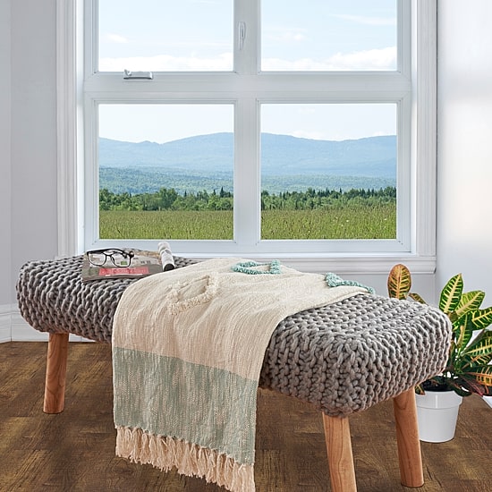LR Home Hudson Diamond Washable Throw