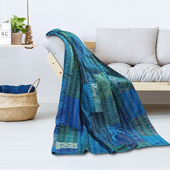 LR Home Kher Patchwork Midweight Throw