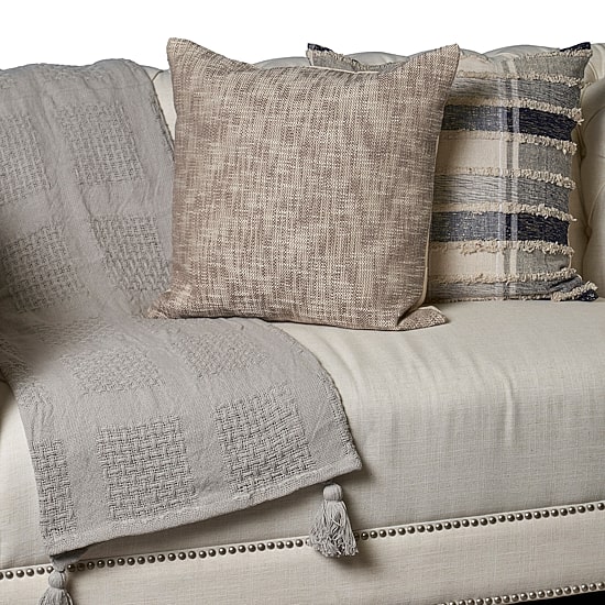 LR Home Brewis Solid Washable Reversible Throw
