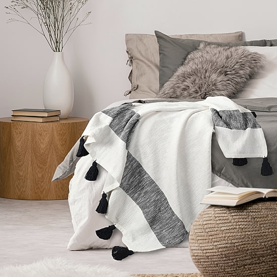 LR Home Bolly Stripe Washable Throw