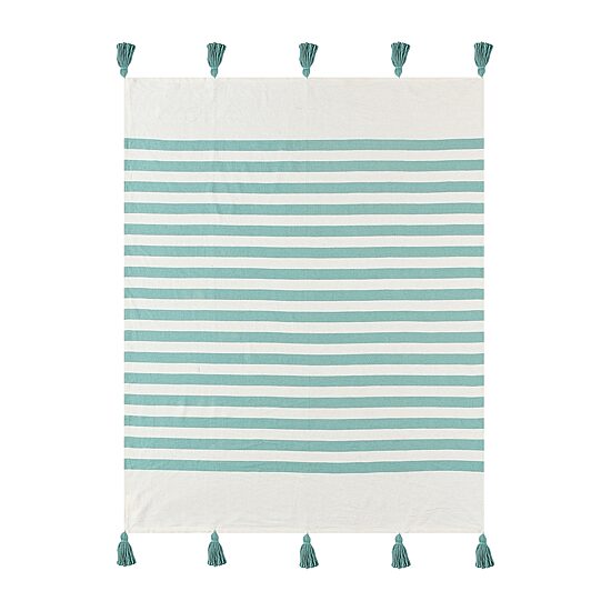 LR Home Hanny Striped Washable Reversible Throw