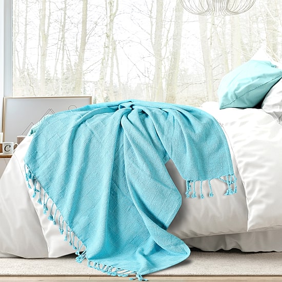 LR Home Grayson Solid Reversible Throw