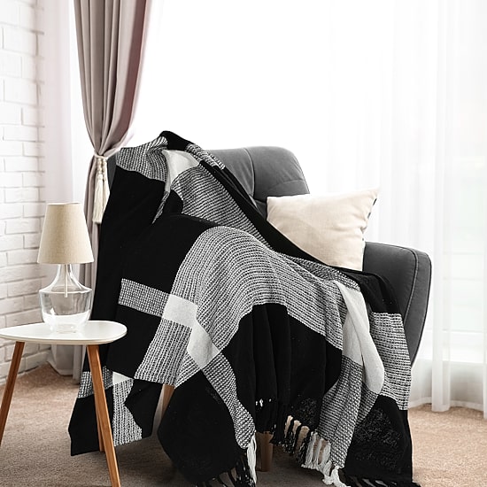 LR Home Dylan Checked Reversible Throw