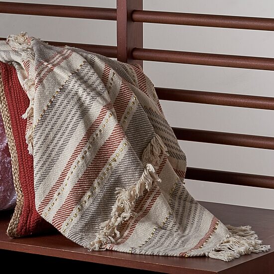 LR Home Sarra Stripe Washable Throw