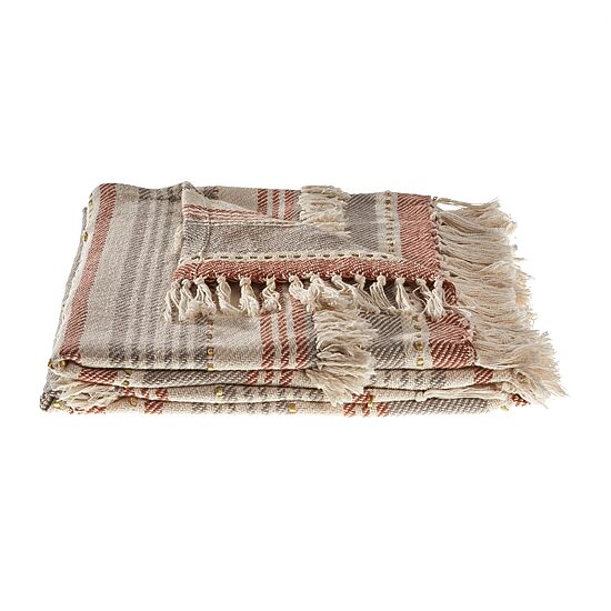 LR Home Sarra Stripe Washable Throw