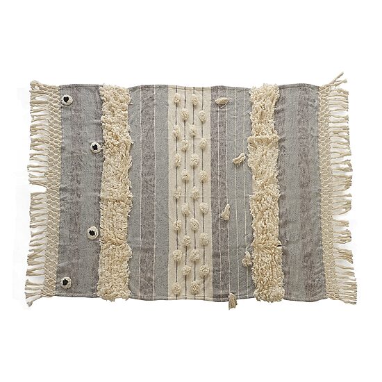 LR Home Miles Stripe Washable Throw