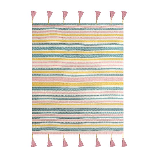 LR Home Angel Stripe Washable Reversible Throw