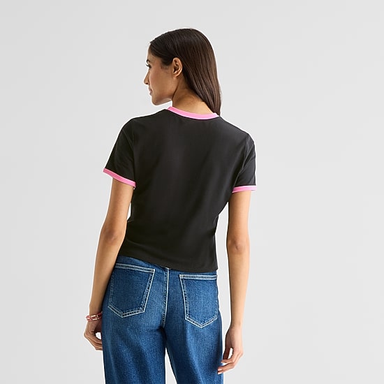 Formula 1 Baby Tee Womens Juniors Crew Neck Short Sleeve Regular Fit Graphic T-Shirt