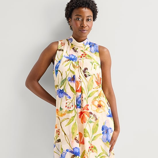 Robbie Bee Womens Sleeveless Floral Jacquard Fit + Flare Dress