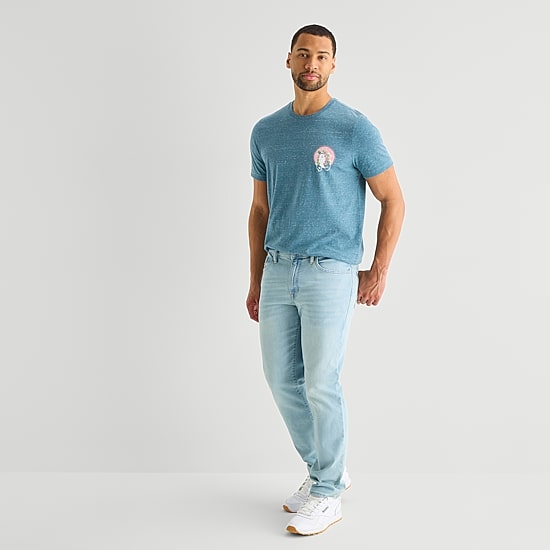 St. John's Bay Mens Crew Neck Short Sleeve Classic Fit Graphic T-Shirt