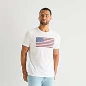 St. John's Bay Mens Crew Neck Short Sleeve Classic Fit Graphic T-Shirt