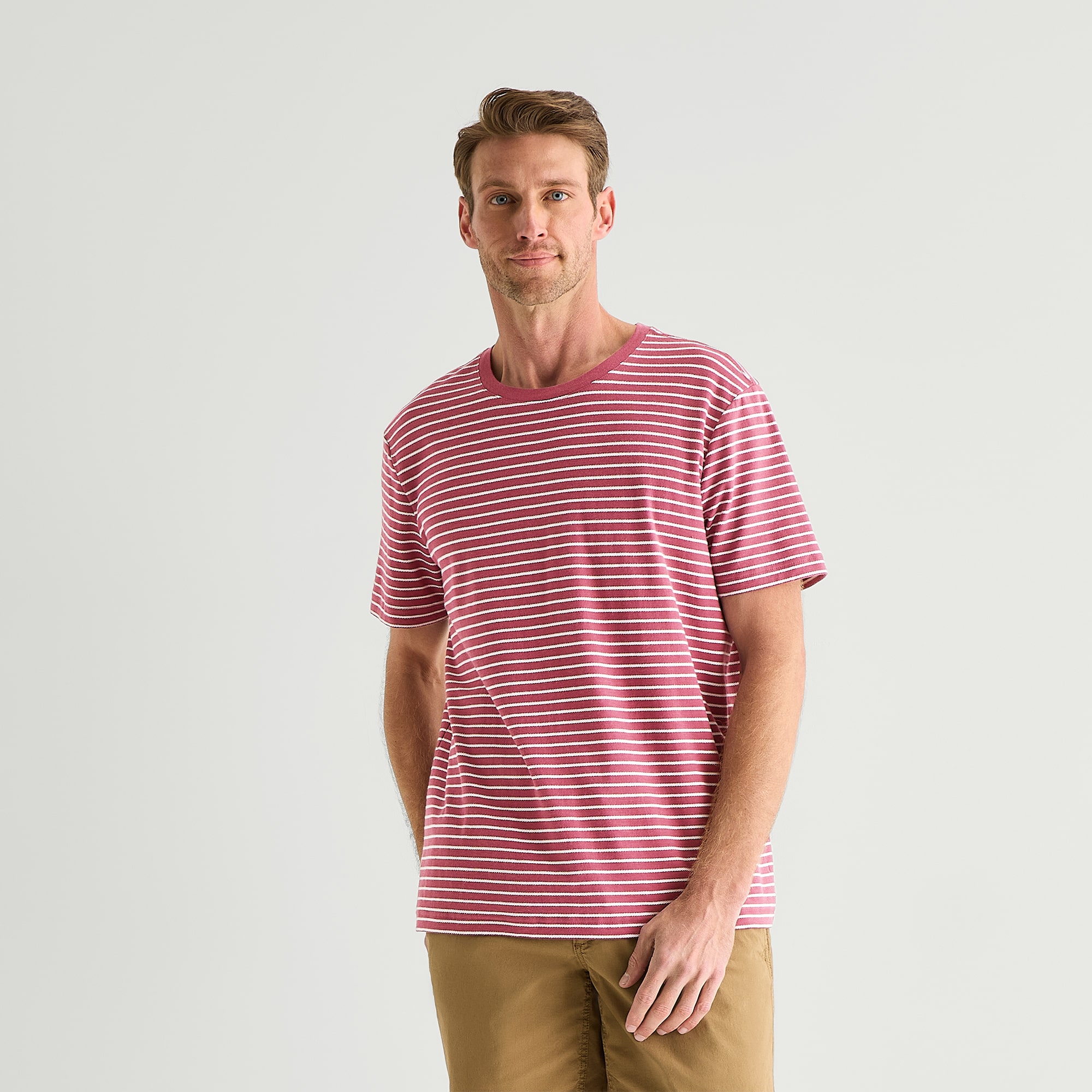 St. John's Bay Texture Mens Crew Neck Short Sleeve T-Shirt