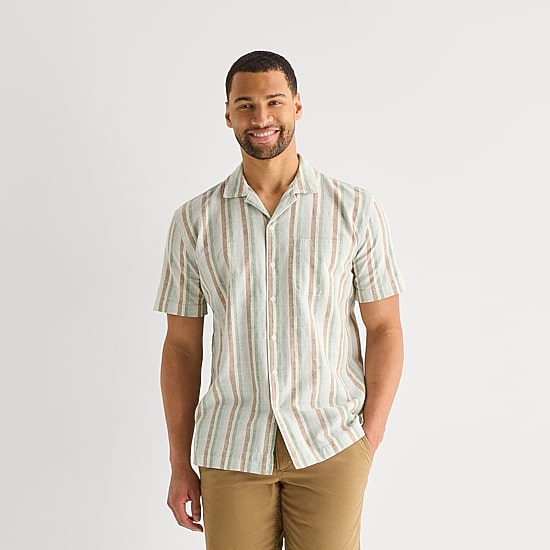 St. John's Bay Camp Mens Short Sleeve Camp Shirt