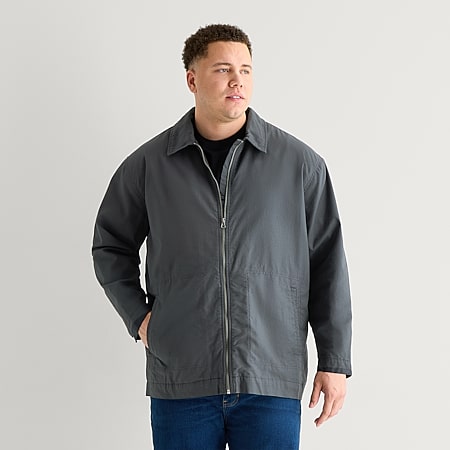 Stafford Mens Midweight Trench Coat, Color: Navy - JCPenney