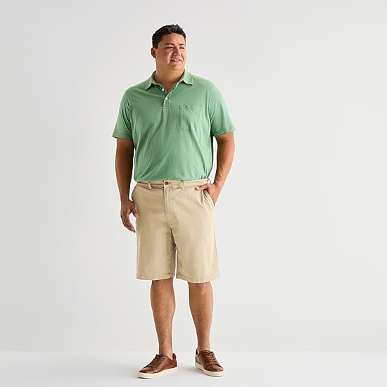 St. John's Bay Mens 10" Big and Tall Stretch Fabric Chino Short