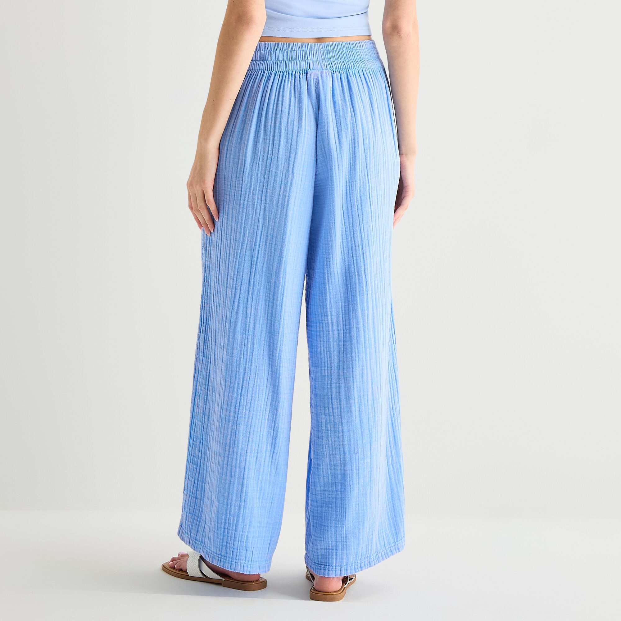 Arizona Womens Juniors Wide Leg Pull-On Pant