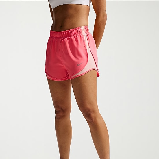 Nike Womens 3" Mid Rise Moisture Wicking Drawstring Waist Quick Dry Running Short