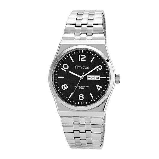 Armitron® All-Sport Mens Silver-Tone Expansion Watch