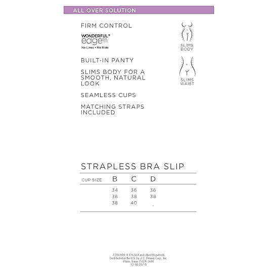 Ambrielle Wonderful Edge® Strapless Convertible Shapewear Slip