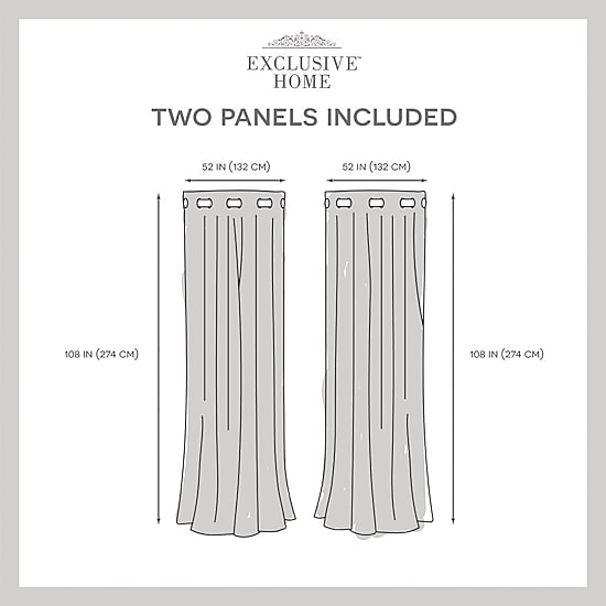 Exclusive Home Curtains Modo Grommet Top Light-Filtering Set of 2 Curtain Panel