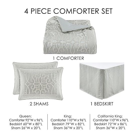 Five Queens Court Nouveau 4-pc. Geometric Comforter Set