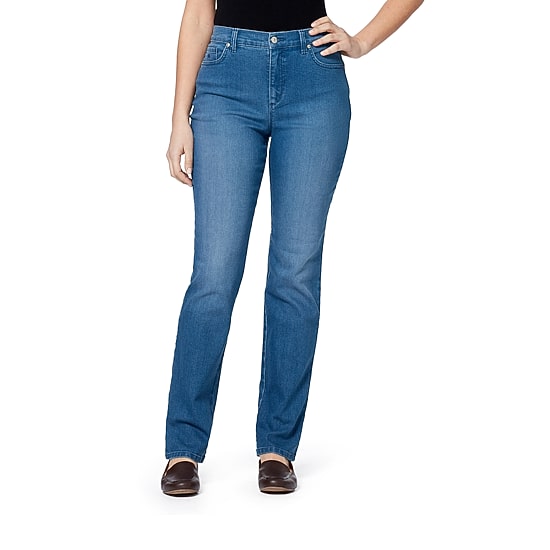 Gloria Vanderbilt Amanda Womens High Rise Stretch Fabric Tapered Leg Jean