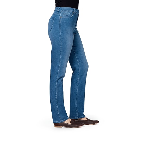 Gloria Vanderbilt Amanda Womens High Rise Stretch Fabric Tapered Leg Jean
