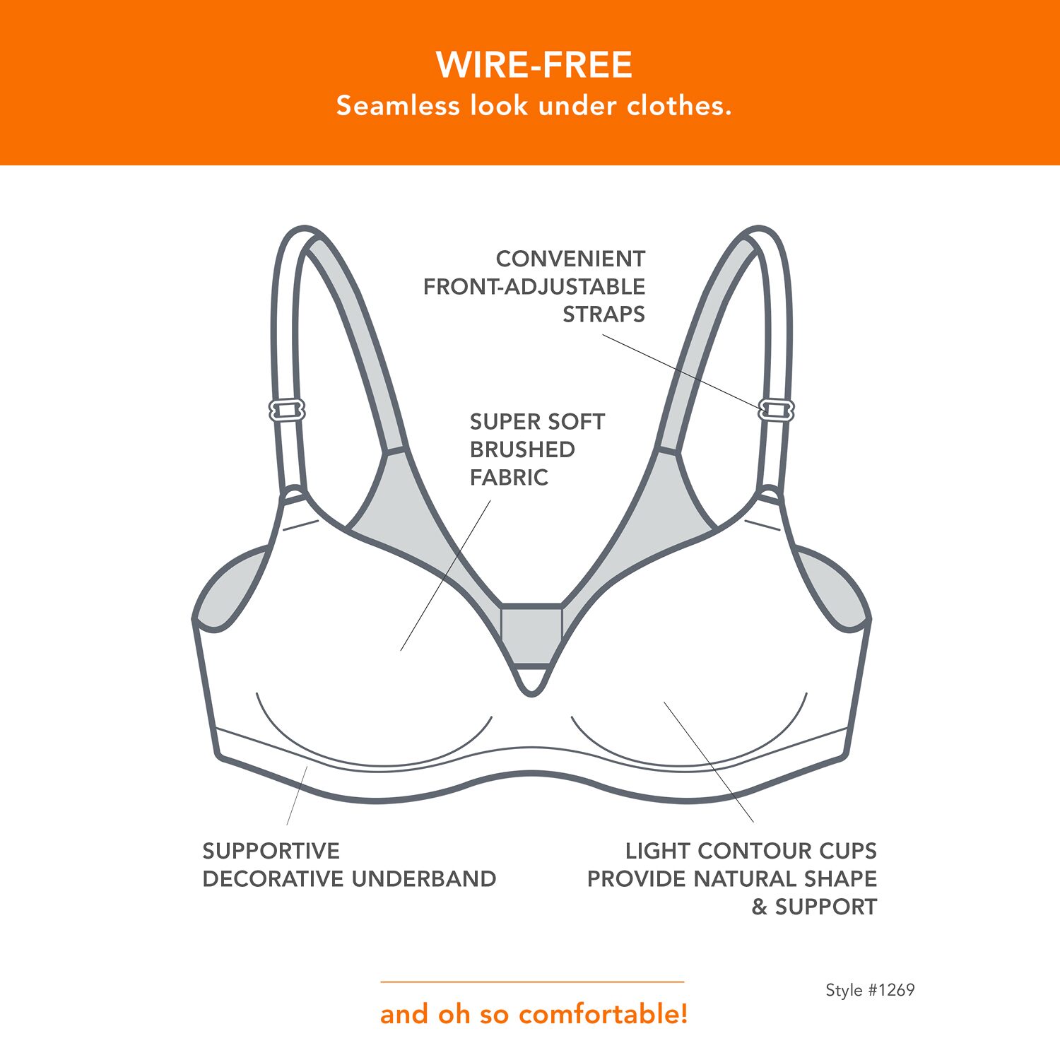 Warners® Cloud 9® Super Soft Wireless Lightly Lined Comfort Bra 1269