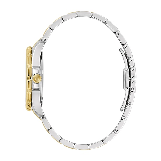Bulova Performance Womens Two Tone Stainless Steel Bracelet Watch 98p227