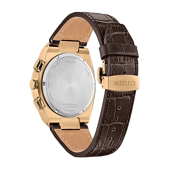 Citizen Modern Mens Brown Leather Strap Watch Ca4583-01e