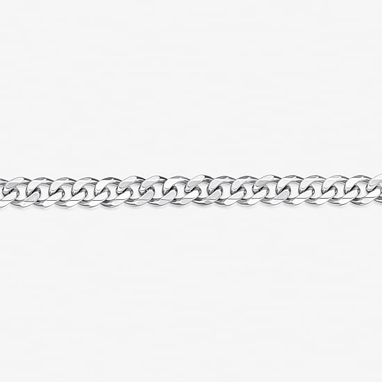 Mens Stainless Steel 9 Inch Solid Cuban Chain Bracelet