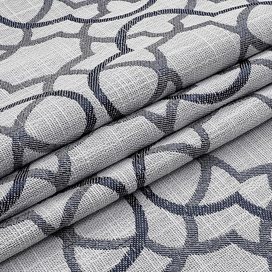 Max Blackout Campbell Geo Jacquard Grommet Top Energy Saving 100% Blackout Single Curtain Panel