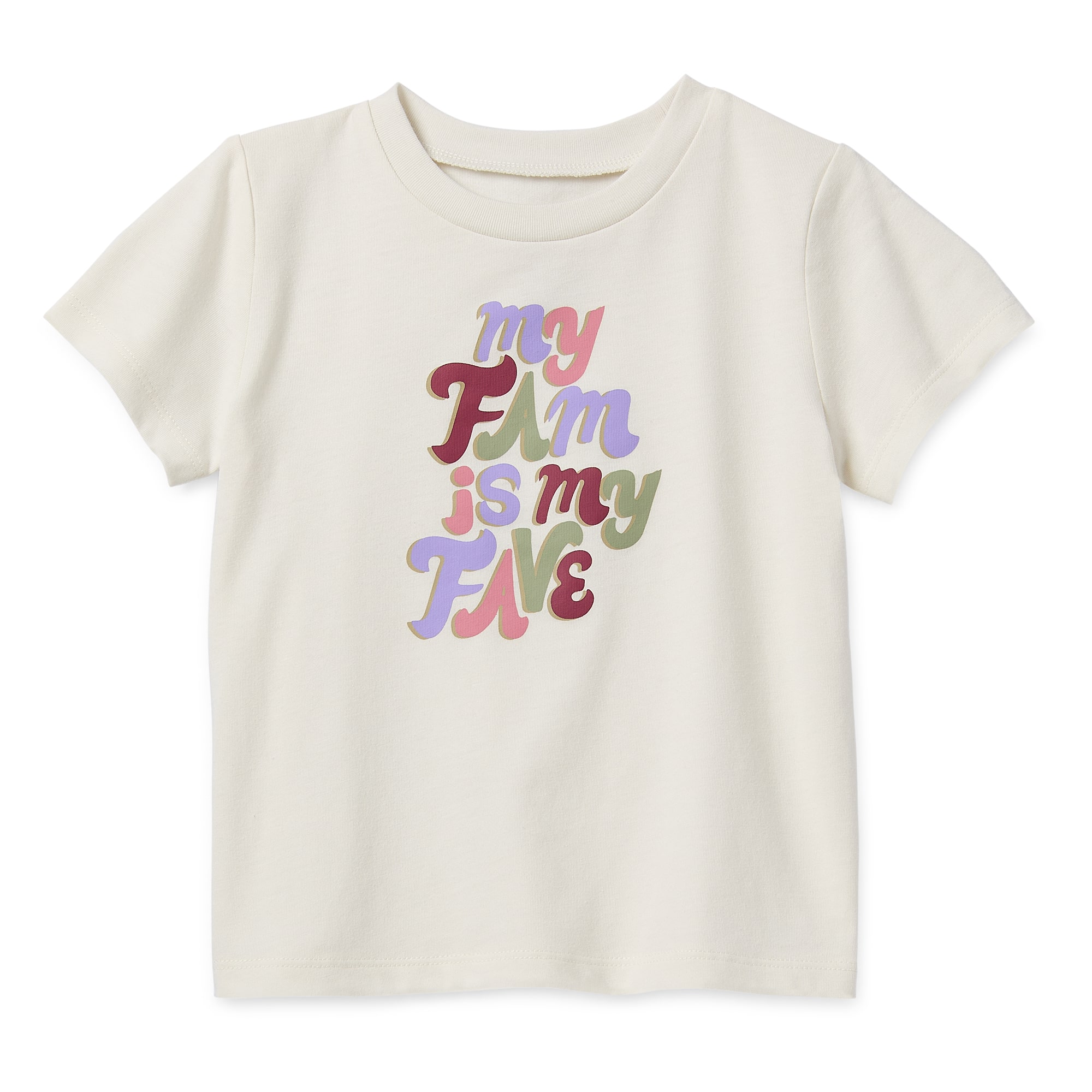 Okie Dokie Toddler & Little Girls Round Neck Short Sleeve Regular Fit Graphic T-Shirt