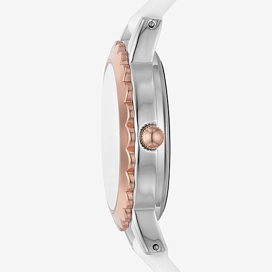Skechers Womens Crystal Accent White Strap Watch Sr6235