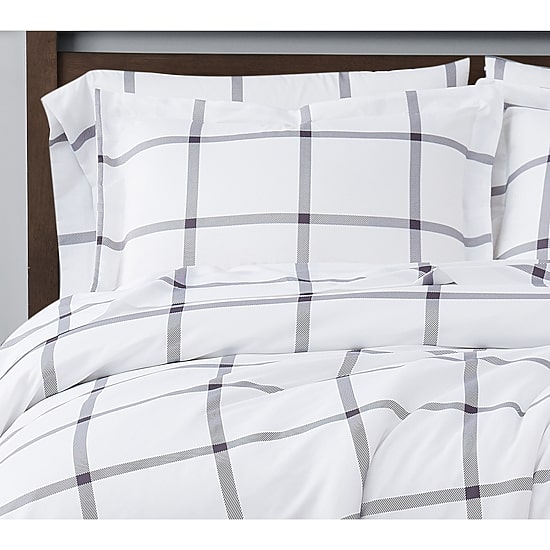 Truly Soft Printed Windowpane Midweight Comforter Set