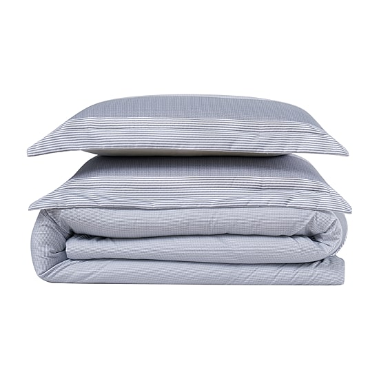 Truly Soft Grey Multi Stripe Duvet Cover Set
