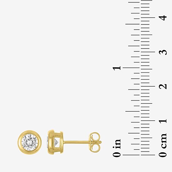Diamond Addiction (H-I, Vs1) 1 CT. T.W. Lab Grown White Diamond 10K Gold 7mm Round Stud Earrings