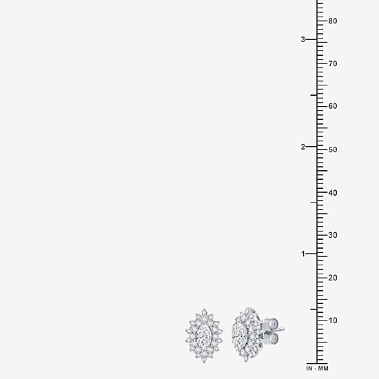 (G, Si1-Si2) 1 CT. T.W. Lab Grown White Diamond 10K Gold 12.4mm Marquise Stud Earrings