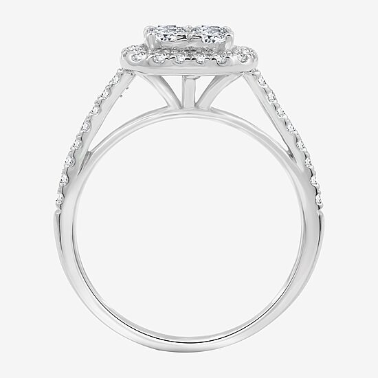 I Said Yes (H-I/I1) Womens 1 1/4 CT. T.W. Lab Grown White Diamond Sterling Silver Wedding Engagement Ring