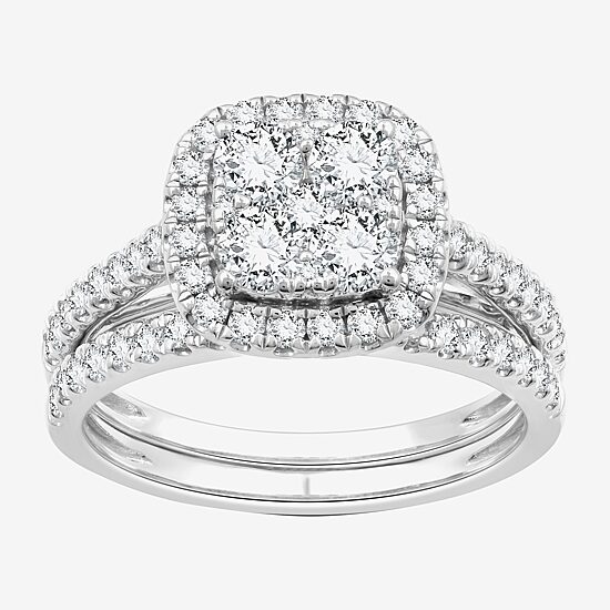 I Said Yes (H-I/I1) Womens 1 1/4 CT. T.W. Lab Grown White Diamond Sterling Silver Wedding Engagement Ring