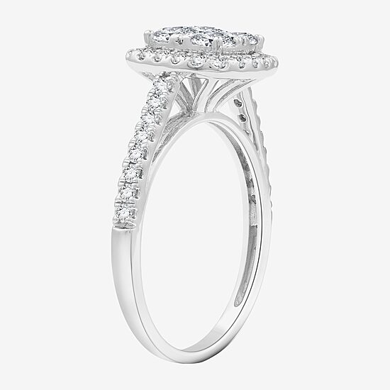 I Said Yes (H-I/I1) Womens 1 1/4 CT. T.W. Lab Grown White Diamond Sterling Silver Wedding Engagement Ring