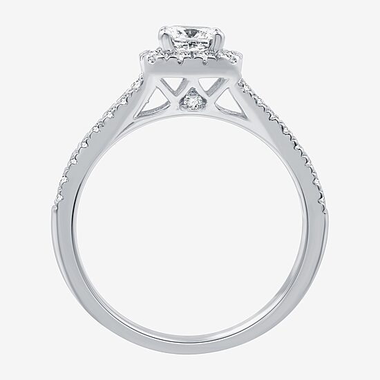 I Said Yes (H-I/I1) Womens 1 CT. T.W. Lab Grown White Diamond Sterling Silver Side Stone Engagement Ring