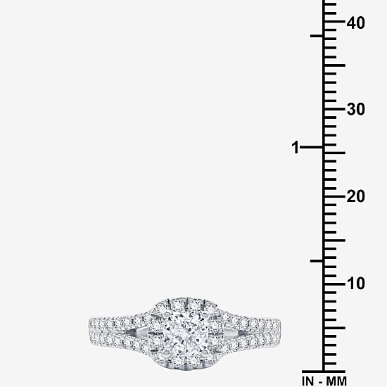 I Said Yes (H-I/I1) Womens 1 CT. T.W. Lab Grown White Diamond Sterling Silver Side Stone Engagement Ring