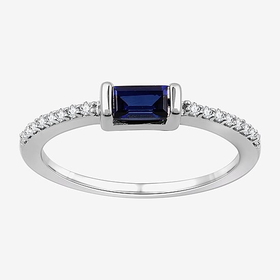 (H-I / I1) Womens 1/10 CT. T.W. Lab Grown White Diamond Sterling Silver Band