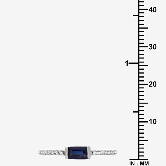 (H-I / I1) Womens 1/10 CT. T.W. Lab Grown White Diamond Sterling Silver Band