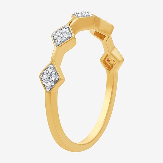 I Said Yes (H-I/I1) Womens 1/10 CT. T.W. Lab Grown White Diamond 14K Gold Over Silver Sterling Silver Wedding Band