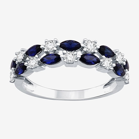 I Said Yes (H-I/I1) Womens 3/8 CT. T.W. Lab Grown White Diamond Sterling Silver Wedding Band