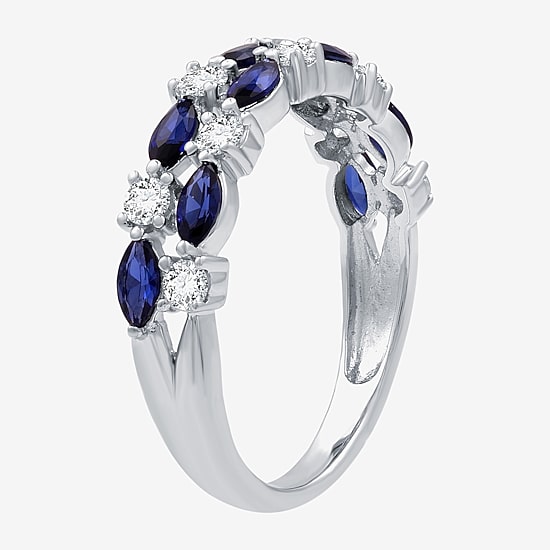 I Said Yes (H-I/I1) Womens 3/8 CT. T.W. Lab Grown White Diamond Sterling Silver Wedding Band