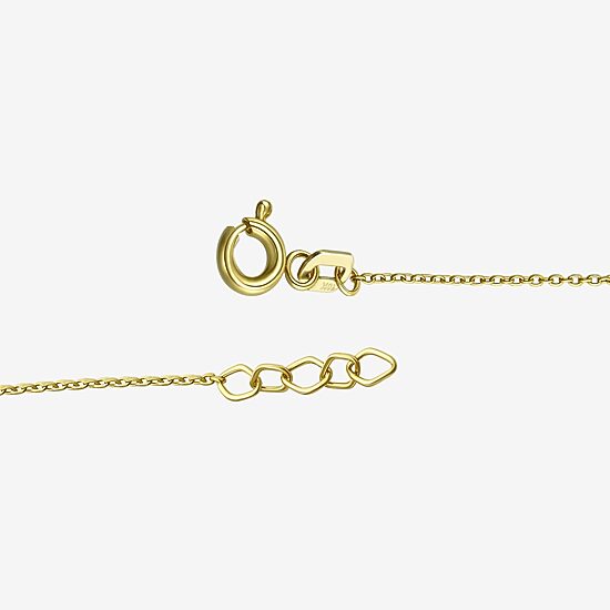 Womens 10K Gold 7.25 Inch Solid Link Heart Chain Bracelet