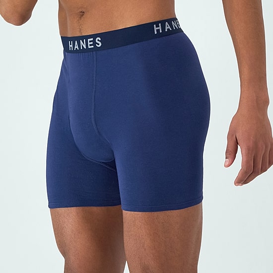 Hanes Ultimate Comfort Blend Mens 4 Pack Boxer Briefs Ubbbc4